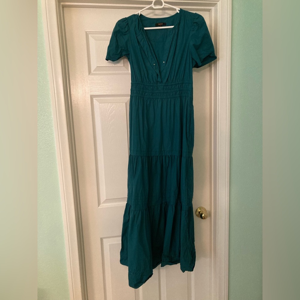 Quince Teal Maxi Dress
